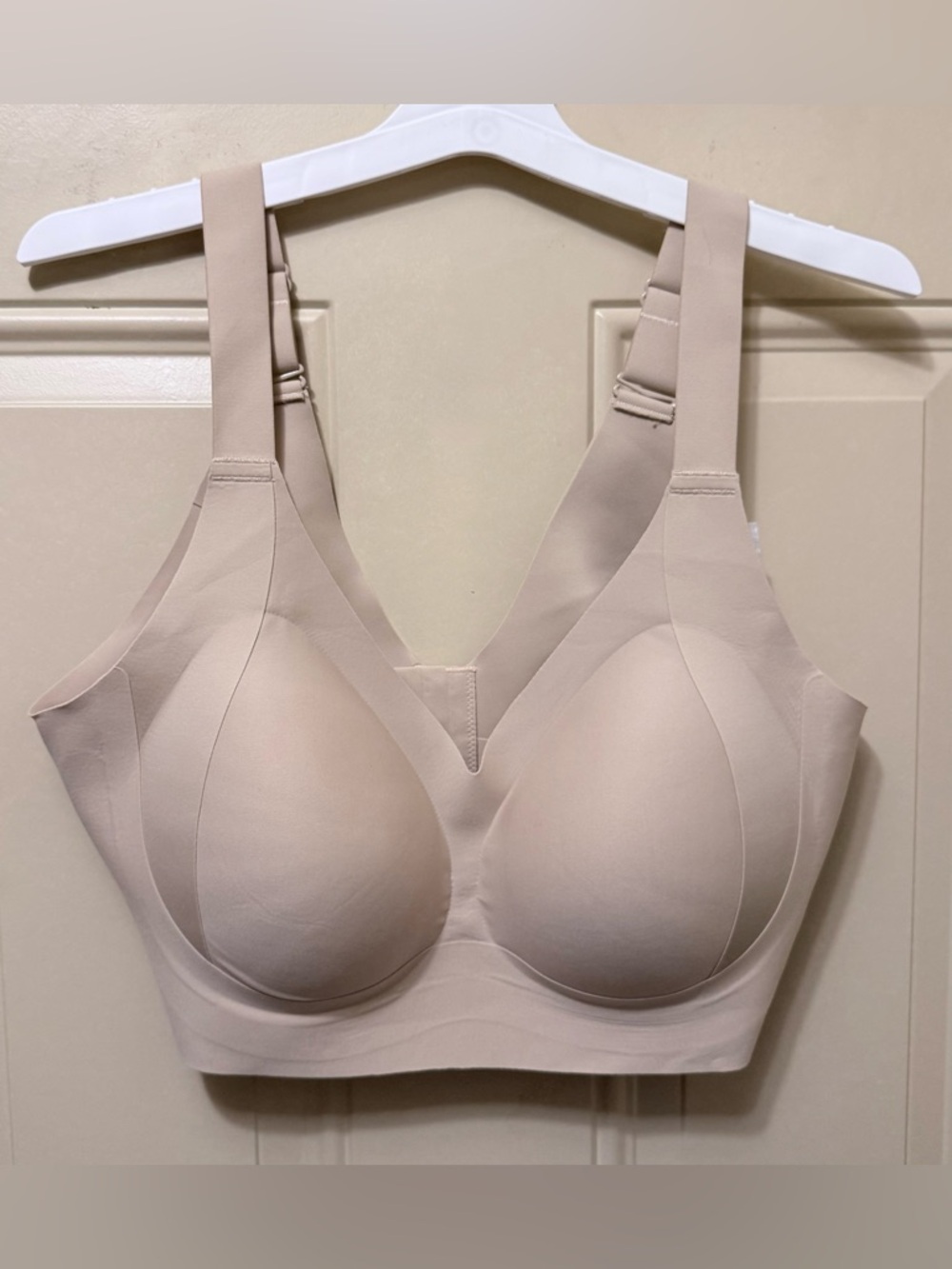 Daystry Beige Bra No Wires Adjustable Straps Extension Removable Pads 4XL